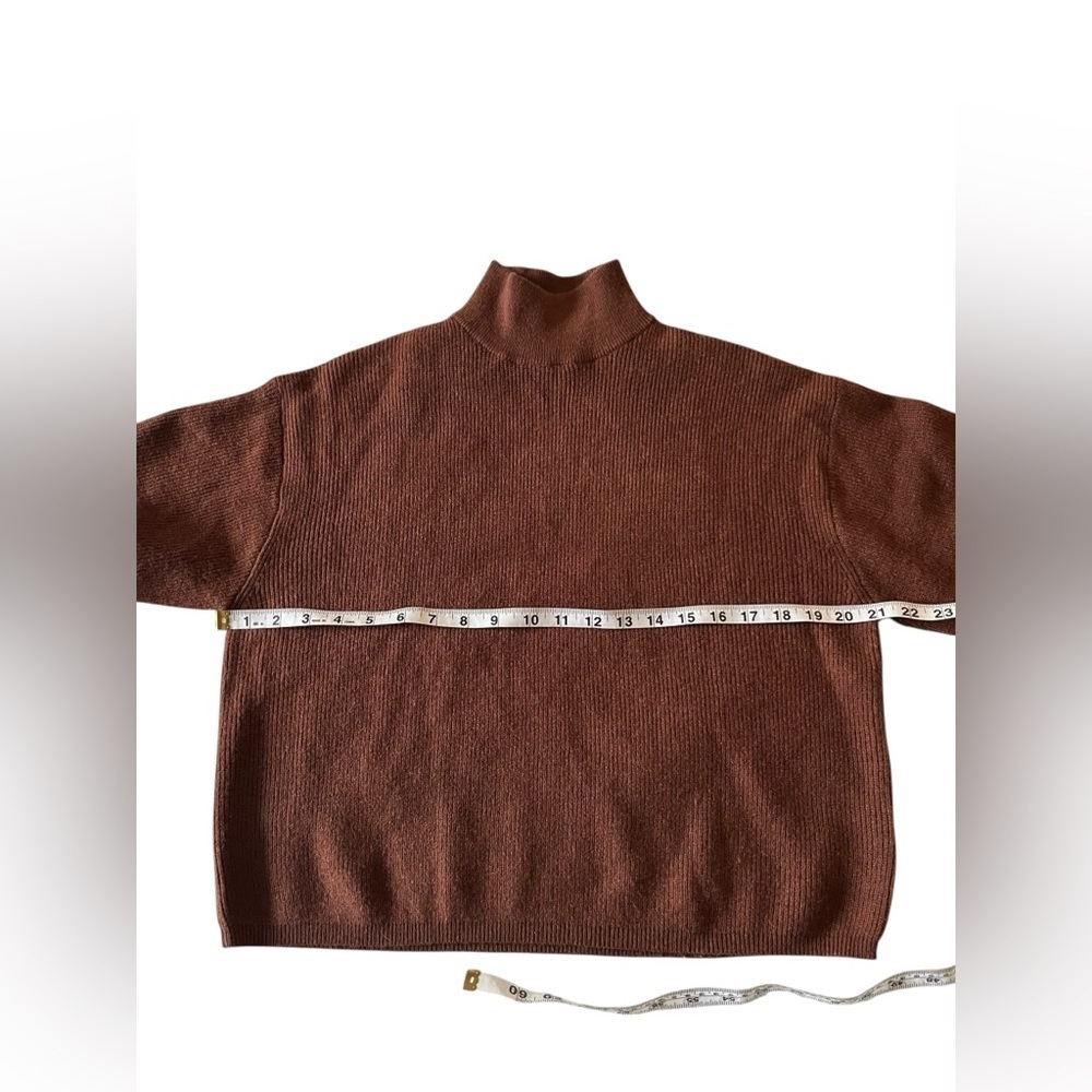 Oak + Fort Mockneck Sweater in Coffee Bean, Size - Picture 6 of 10